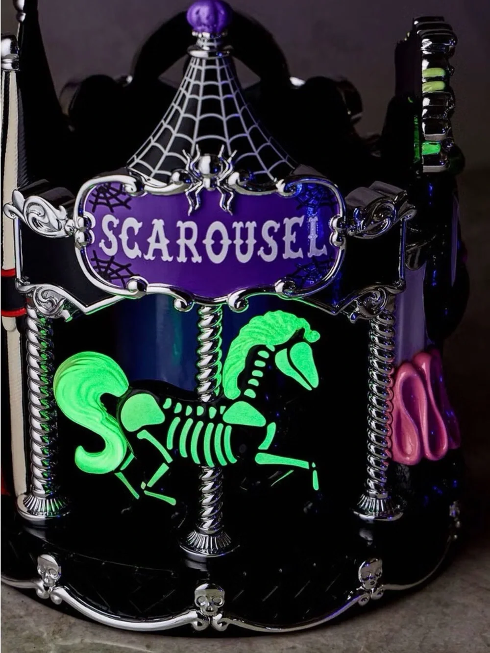 Bath & Body Works Halloween Glow in The Dark Circus Luminary 3 Wick Candle Rare